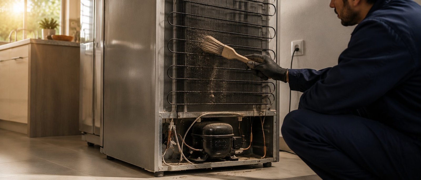 Refrigerador de cocina revisado por un técnico especializado