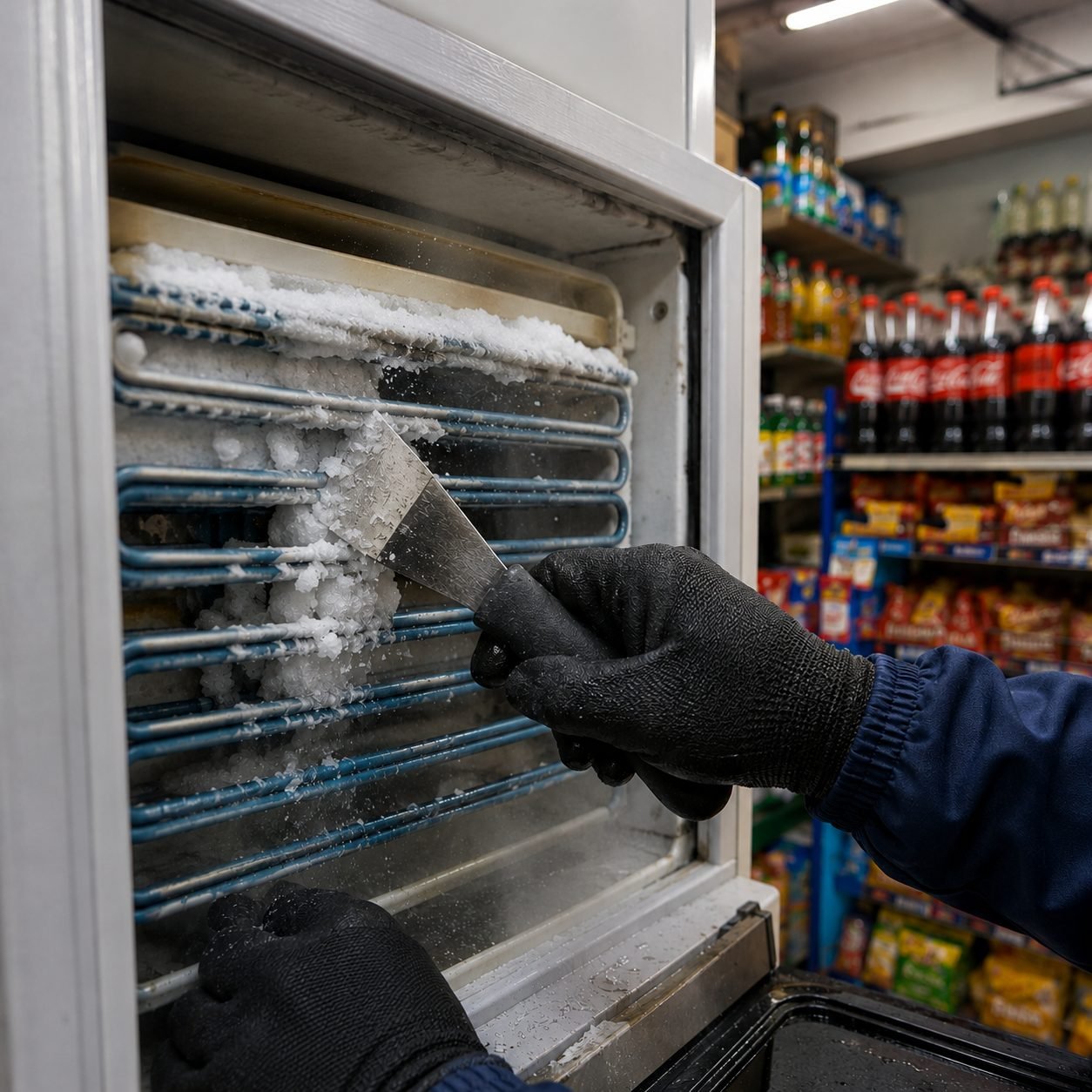 Mantenimiento de congelador comercial