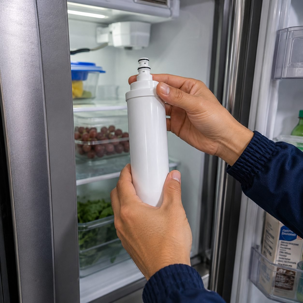 Cambio de filtro de agua en dispensador
